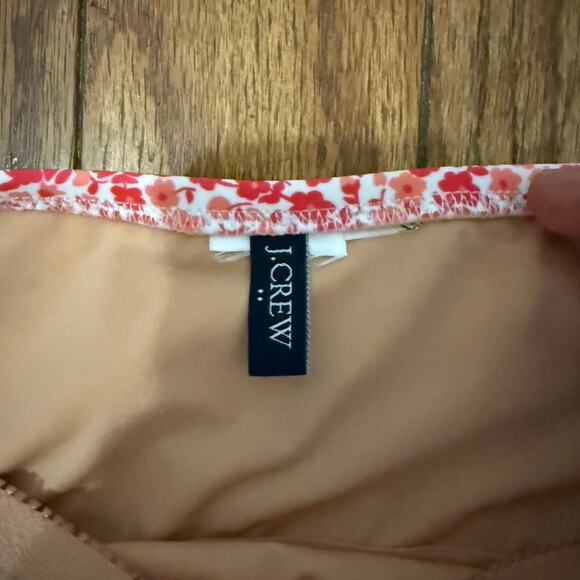 J. Crew ruched keyhole plunge ditsy floral print one piece halter swim suit‎ L - Picture 6 of 10